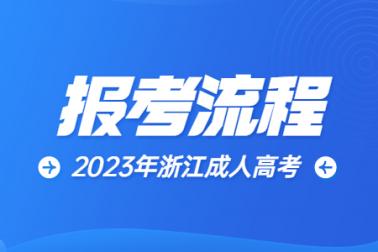 2023年浙江成人高考报名流程